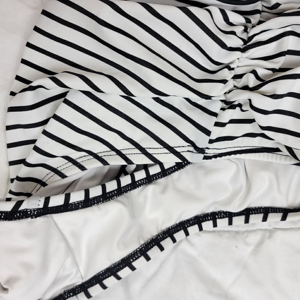 Victoria's Secret White Swimsuit with Black‎ Stripes Women's Size 32A XS - Picture 9 of 9